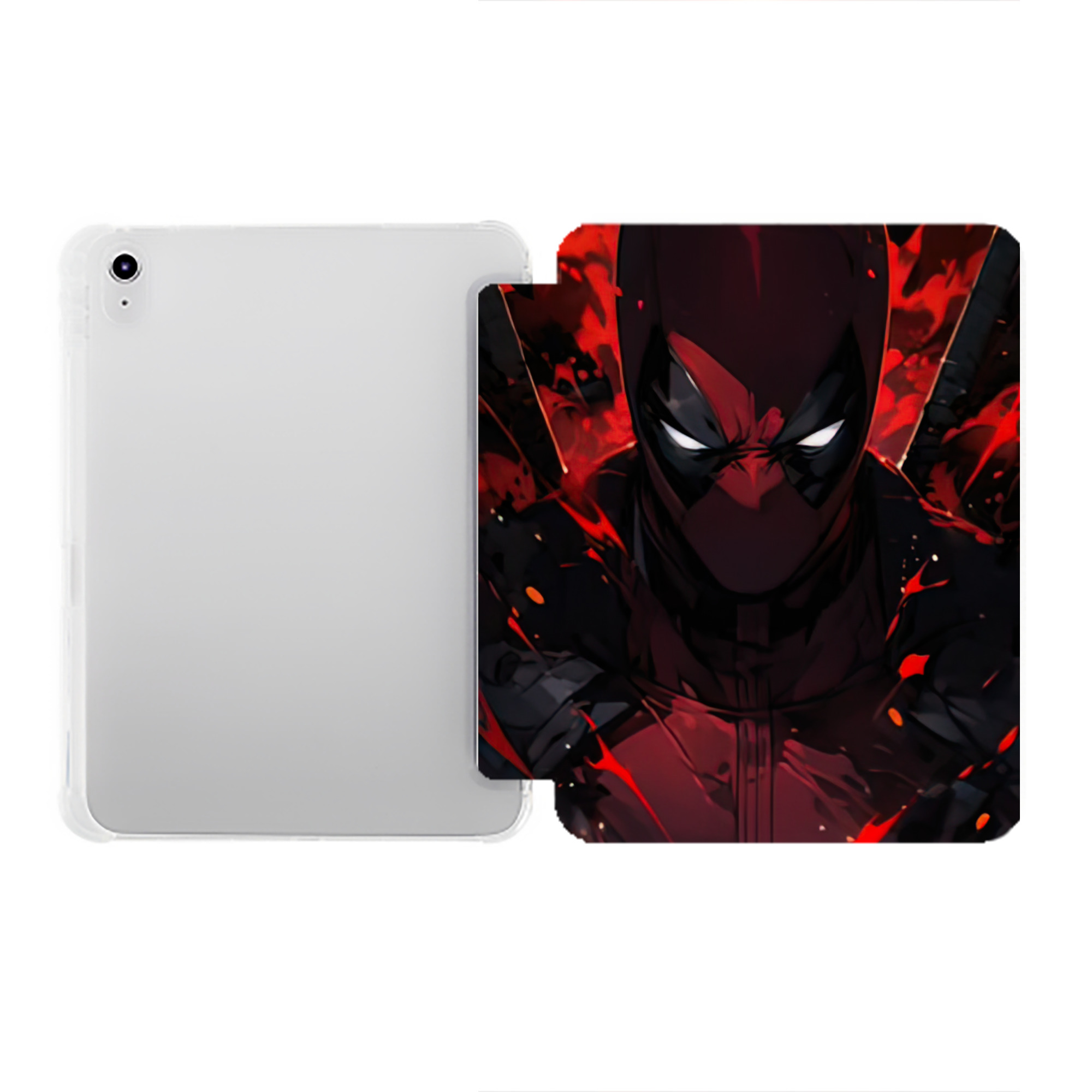 （画像用） Deadpool デッドプール IPad ケース ペン収納付き 三つ折りスタンド PUレザー×シリコン 対応機種9.5/10.5/10.9インチ
